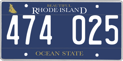 RI license plate 474025