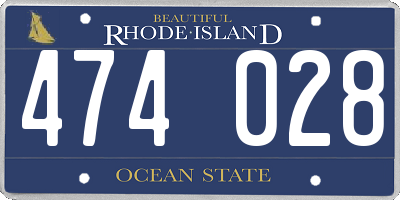RI license plate 474028