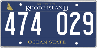 RI license plate 474029