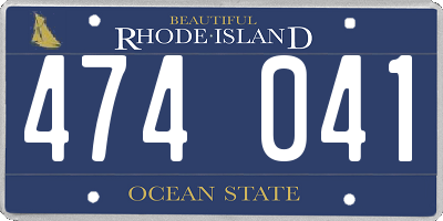 RI license plate 474041