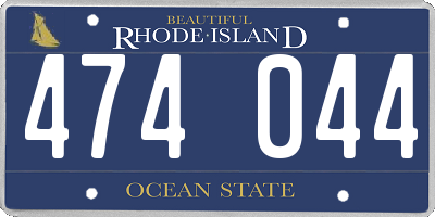 RI license plate 474044