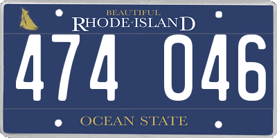 RI license plate 474046