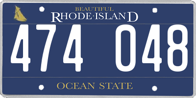 RI license plate 474048