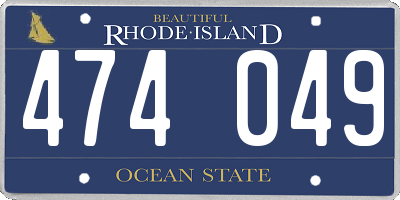RI license plate 474049