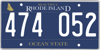 RI license plate 474052