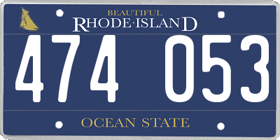 RI license plate 474053