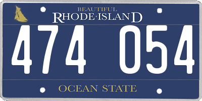 RI license plate 474054