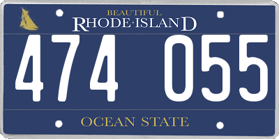RI license plate 474055