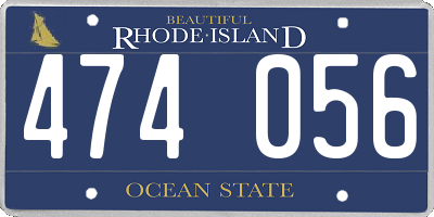 RI license plate 474056
