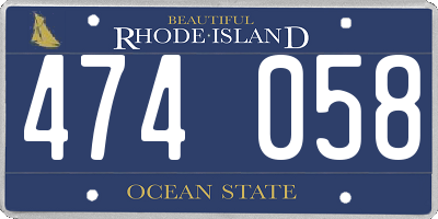 RI license plate 474058