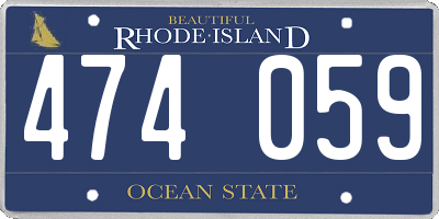 RI license plate 474059