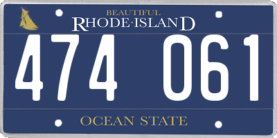 RI license plate 474061