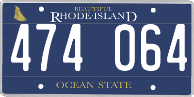RI license plate 474064