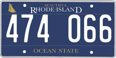 RI license plate 474066