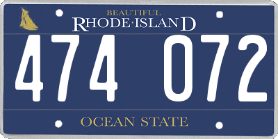 RI license plate 474072
