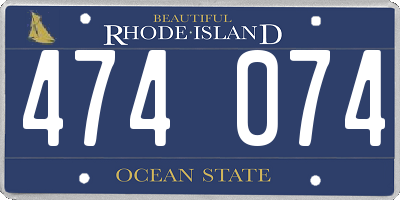 RI license plate 474074