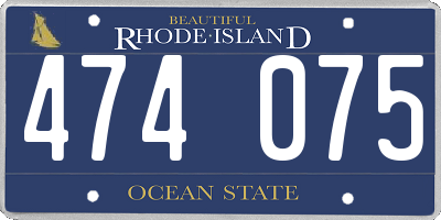 RI license plate 474075