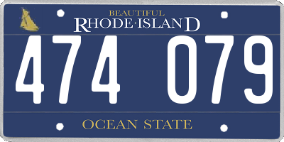 RI license plate 474079