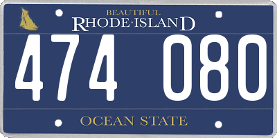 RI license plate 474080