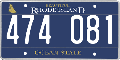 RI license plate 474081