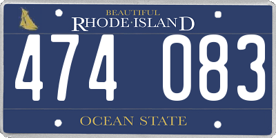 RI license plate 474083
