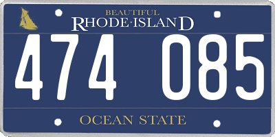 RI license plate 474085