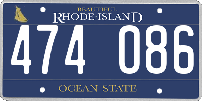 RI license plate 474086