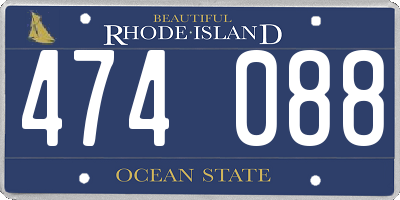 RI license plate 474088