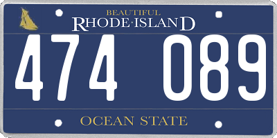 RI license plate 474089