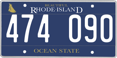 RI license plate 474090