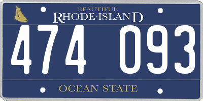 RI license plate 474093