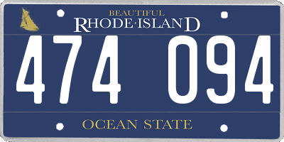 RI license plate 474094