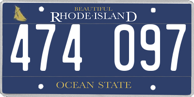 RI license plate 474097