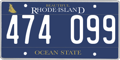 RI license plate 474099