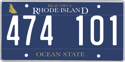RI license plate 474101