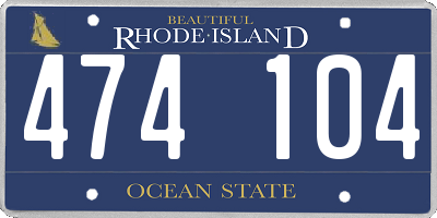 RI license plate 474104