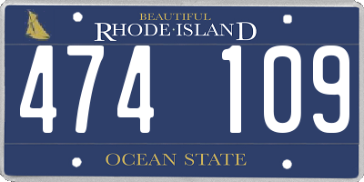 RI license plate 474109