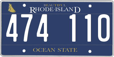 RI license plate 474110