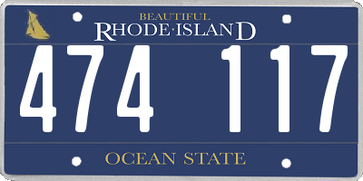 RI license plate 474117