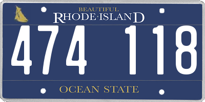RI license plate 474118