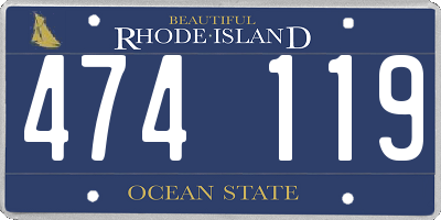 RI license plate 474119