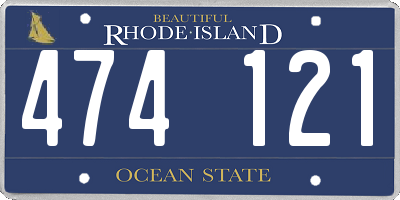 RI license plate 474121
