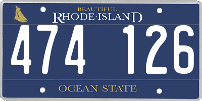 RI license plate 474126