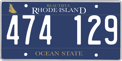 RI license plate 474129