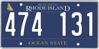 RI license plate 474131