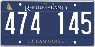 RI license plate 474145