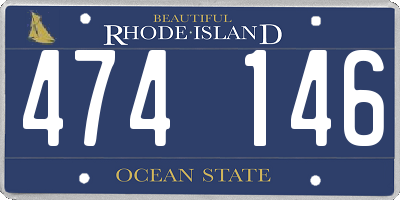 RI license plate 474146