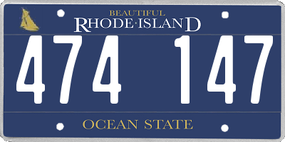 RI license plate 474147