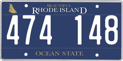 RI license plate 474148