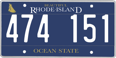 RI license plate 474151